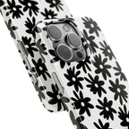Black Daisy on White Case