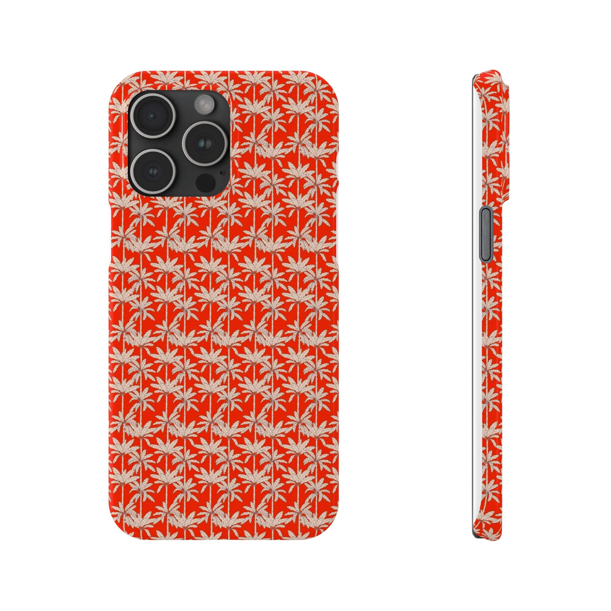 Red Tropical Palm Pattern Case