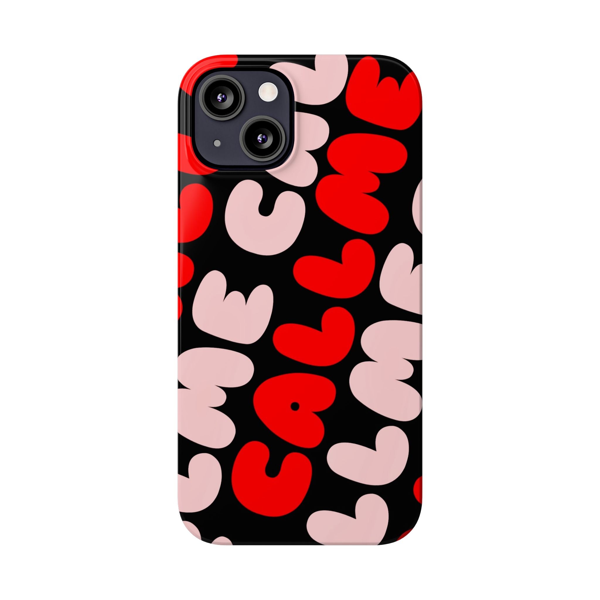 Call Me Pink and Red Phone Case