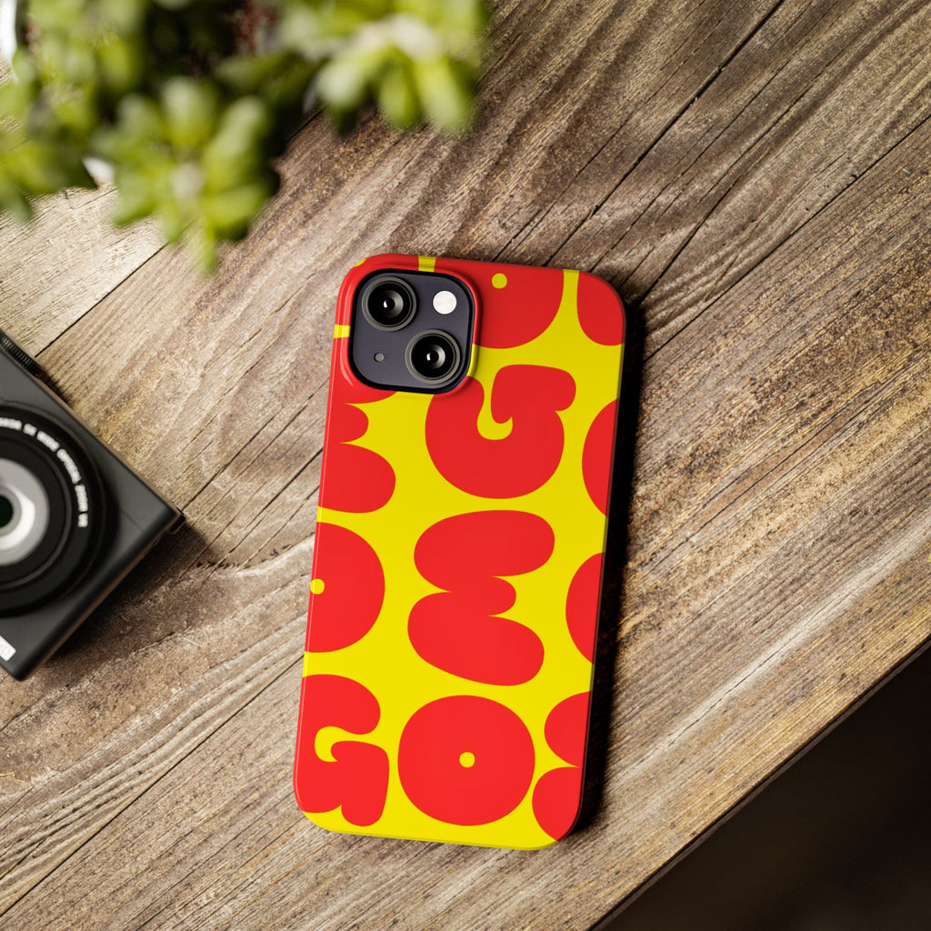 OMG Bubble Pattern, Bold Red & Yellow