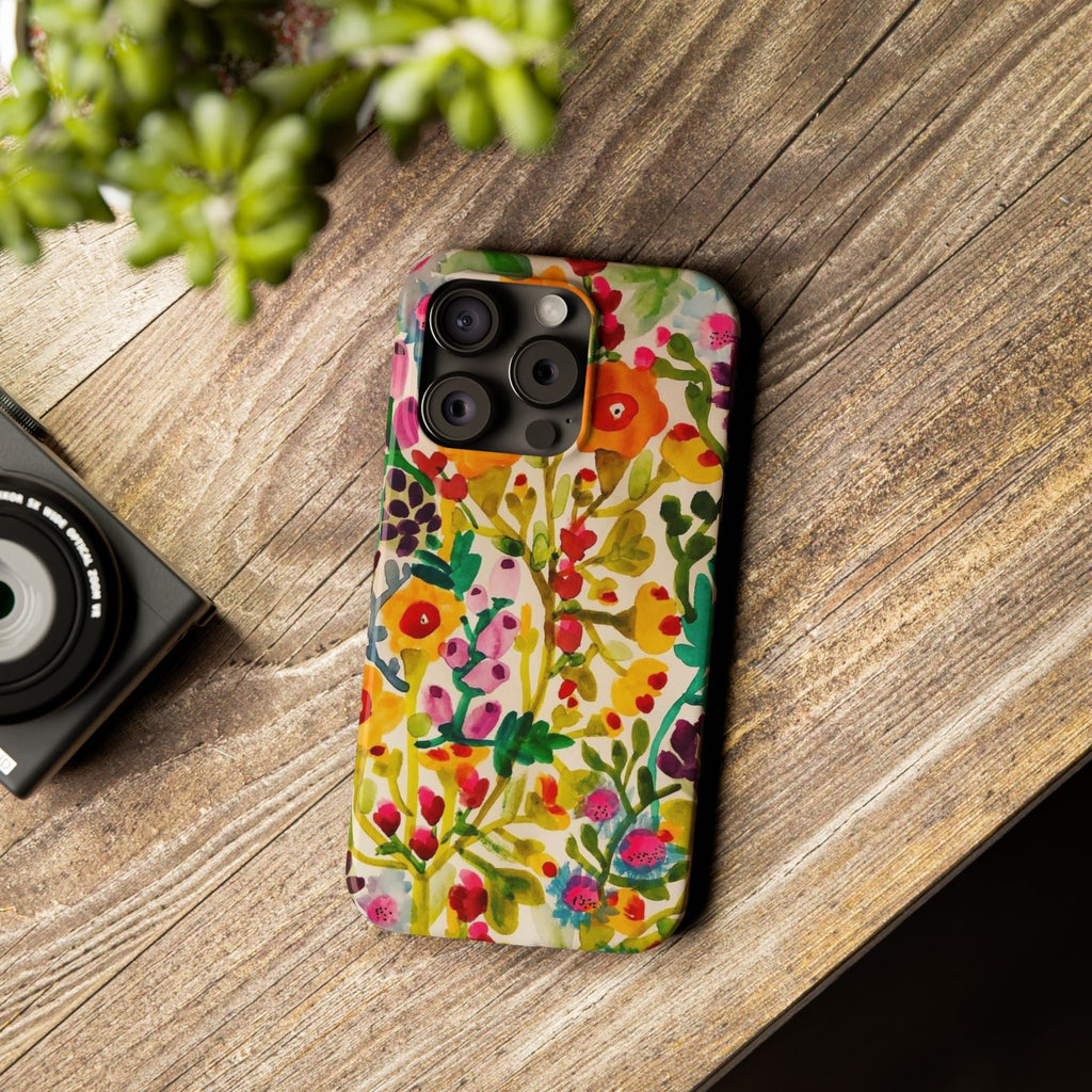 Vibrant Hand-Painted Wildflower Design Case