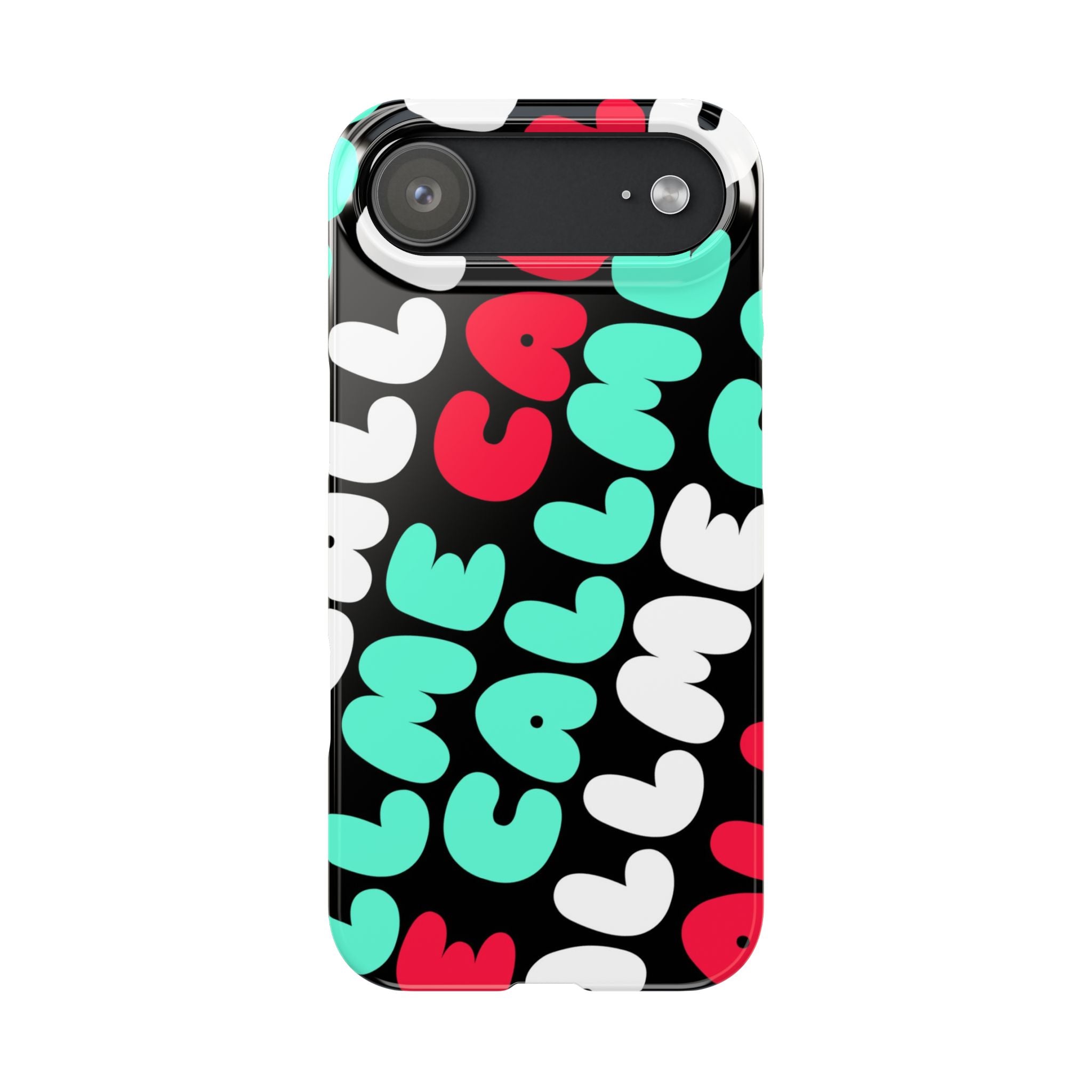 Call Me Turquoise mixed Bold Bubble Text