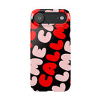 Call Me Pink and Red Phone Case
