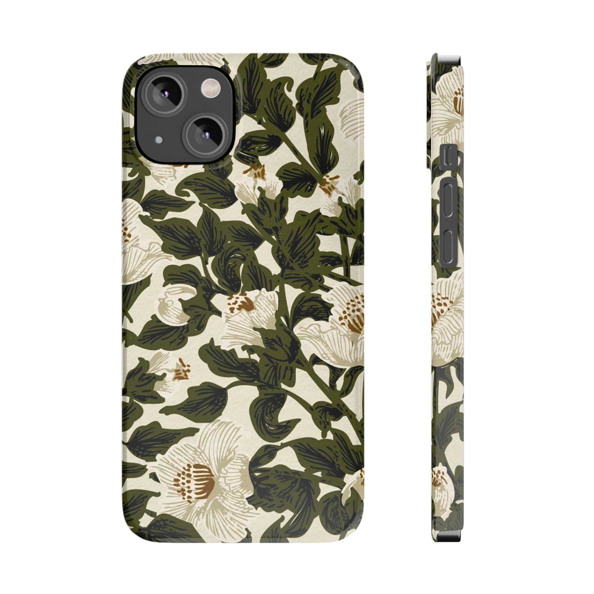 Vintage White Floral - Phone Case