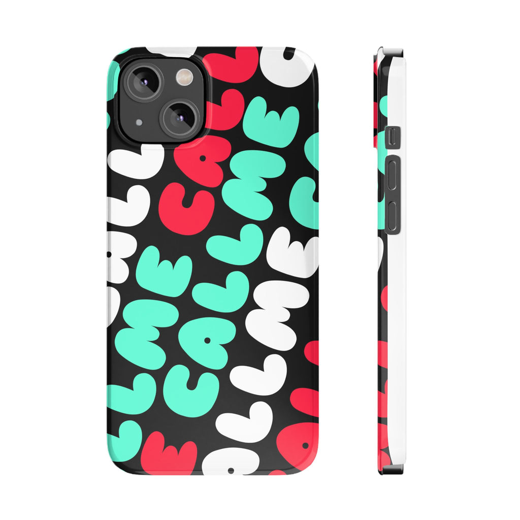 Call Me Turquoise mixed Bold Bubble Text