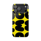 Yellow Retro Bubble Pattern Slim Phone Case