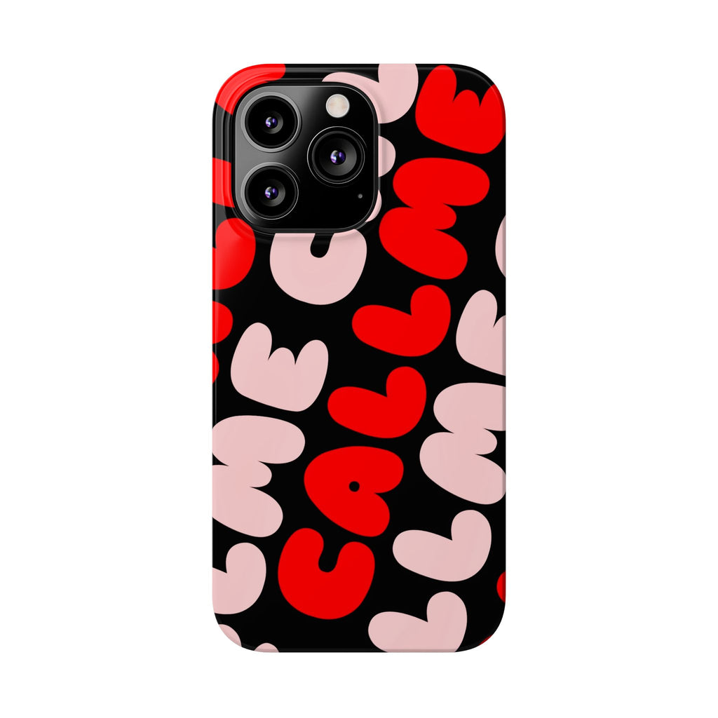 Call Me Pink and Red Phone Case