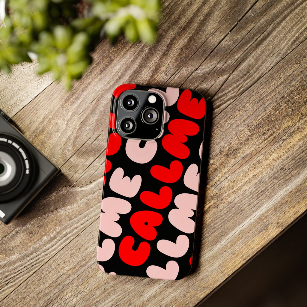 Call Me Pink and Red Phone Case