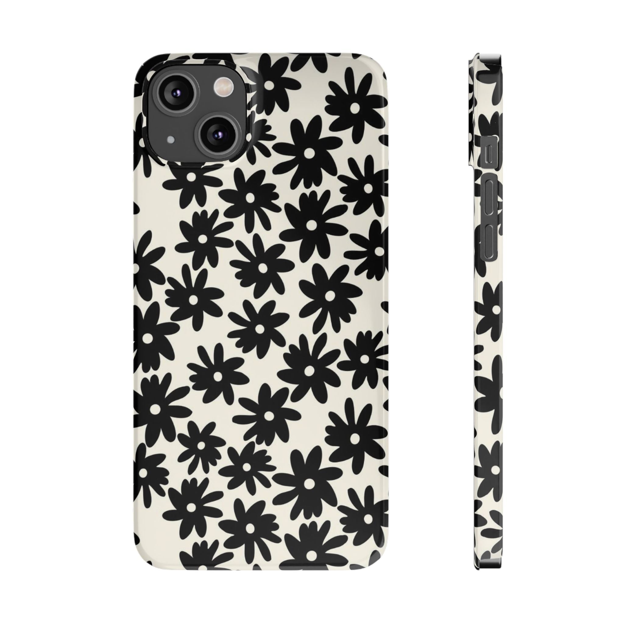 Black Daisy Phone Case