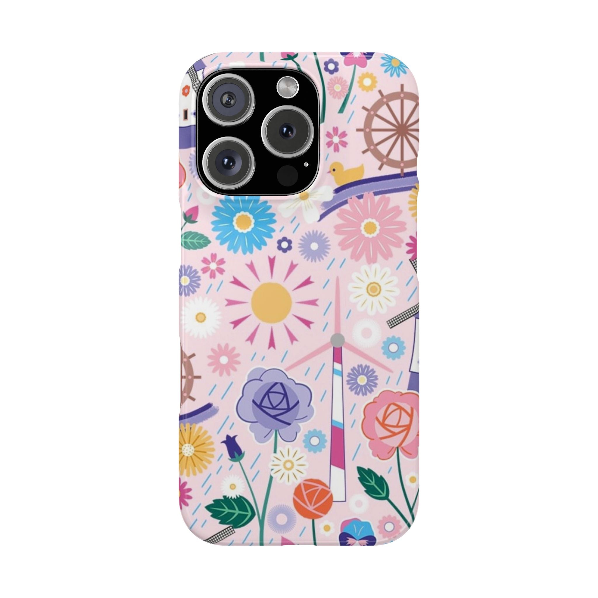 Whimsical Spring Flowers Design Case