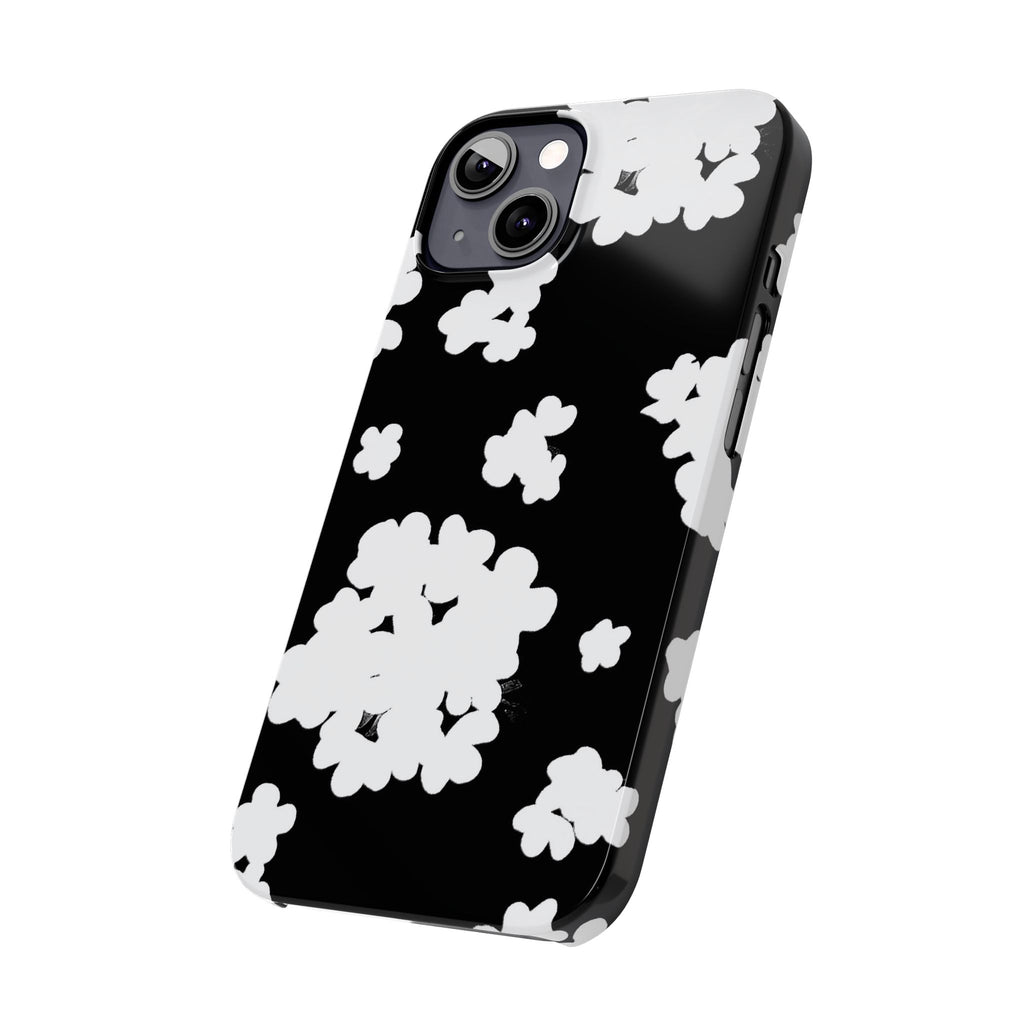 Black & White Abstract Flower Pattern Case