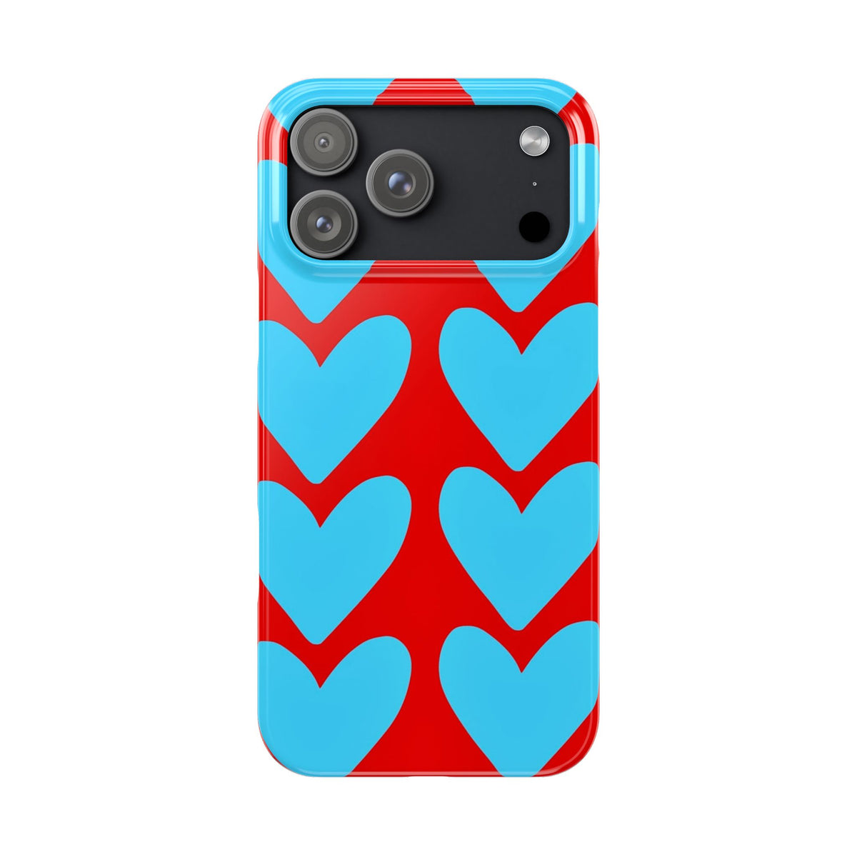 Blue Heart on Red Case