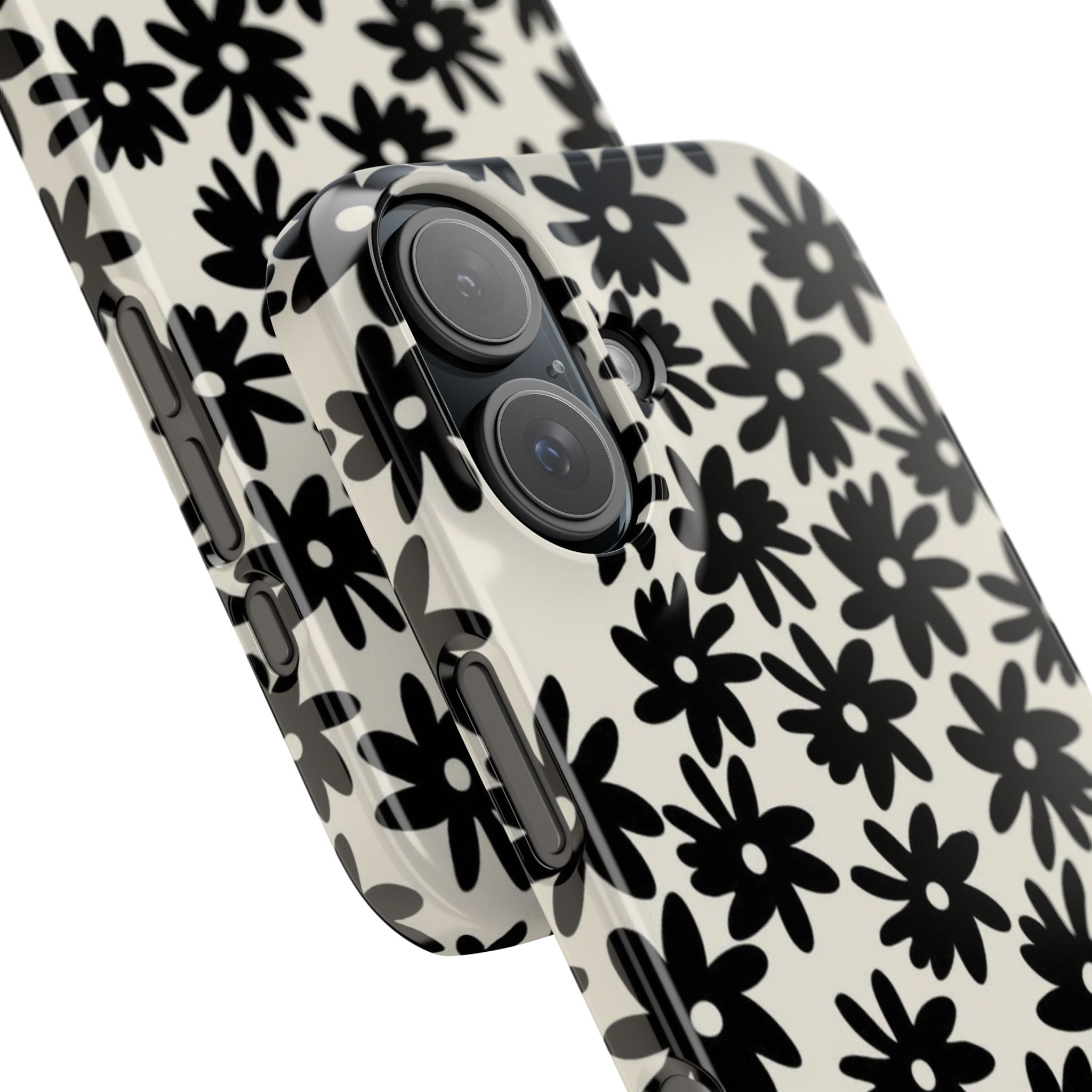 Black Daisy Phone Case