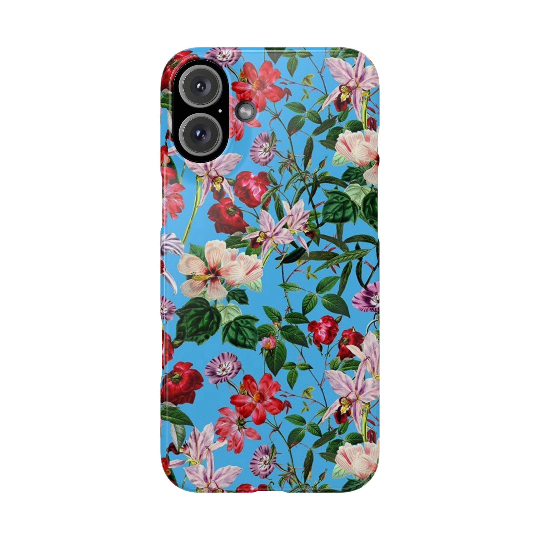 Vintage Floral Pattern on Sky Blue Case
