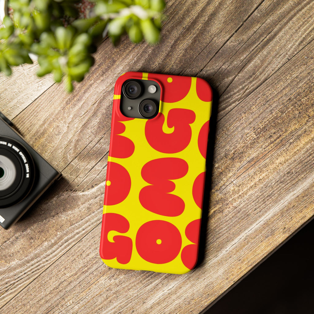 OMG Bubble Pattern, Bold Red & Yellow