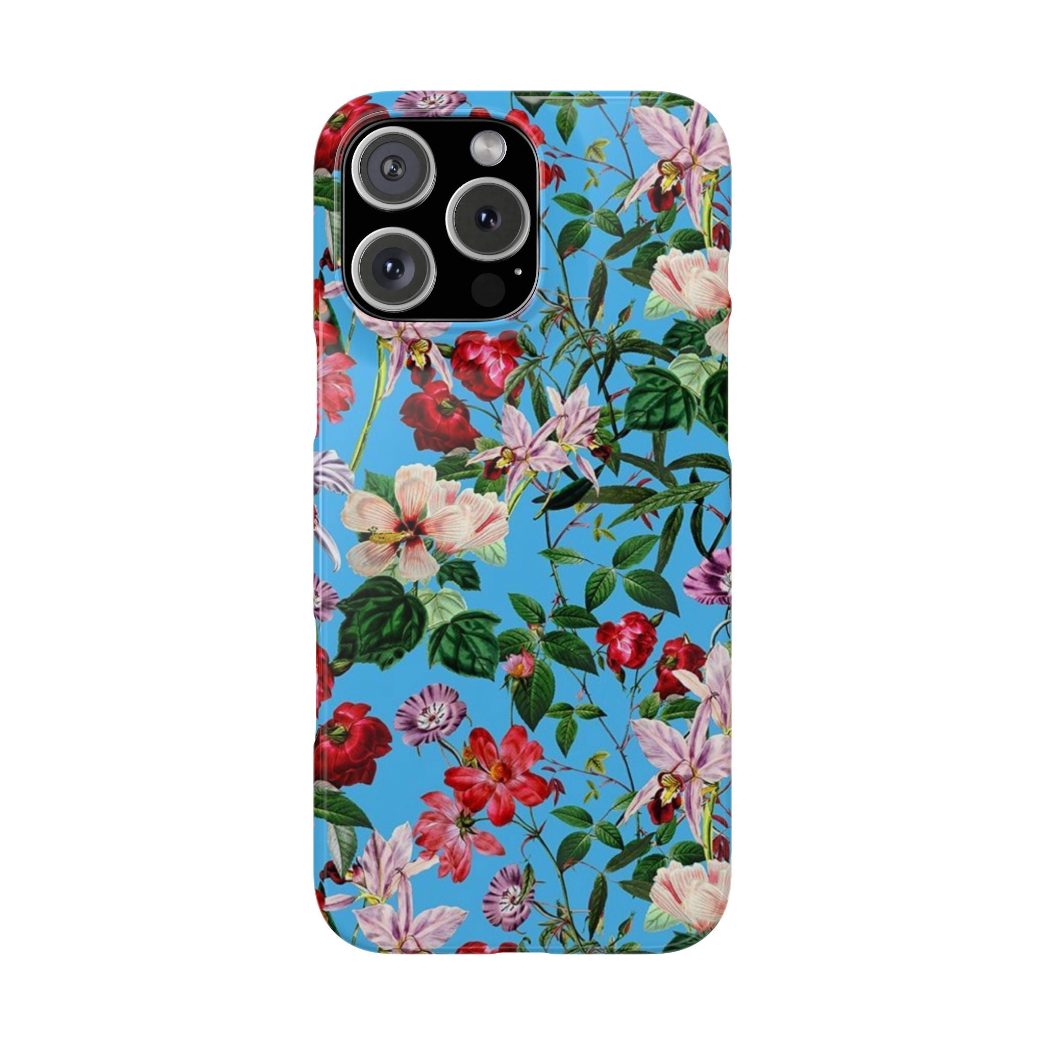Vintage Floral Pattern on Sky Blue Case
