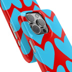 Blue Heart on Red Case