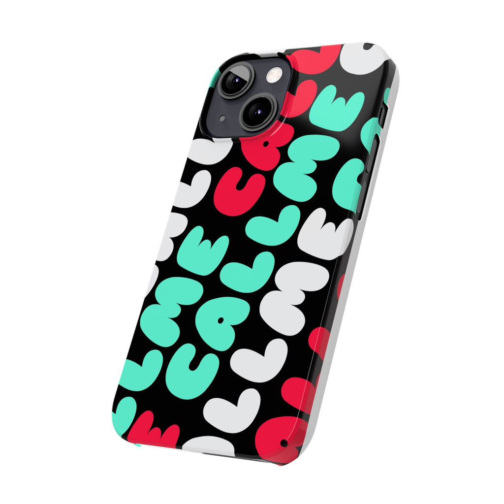 Call Me Turquoise mixed Bold Bubble Text