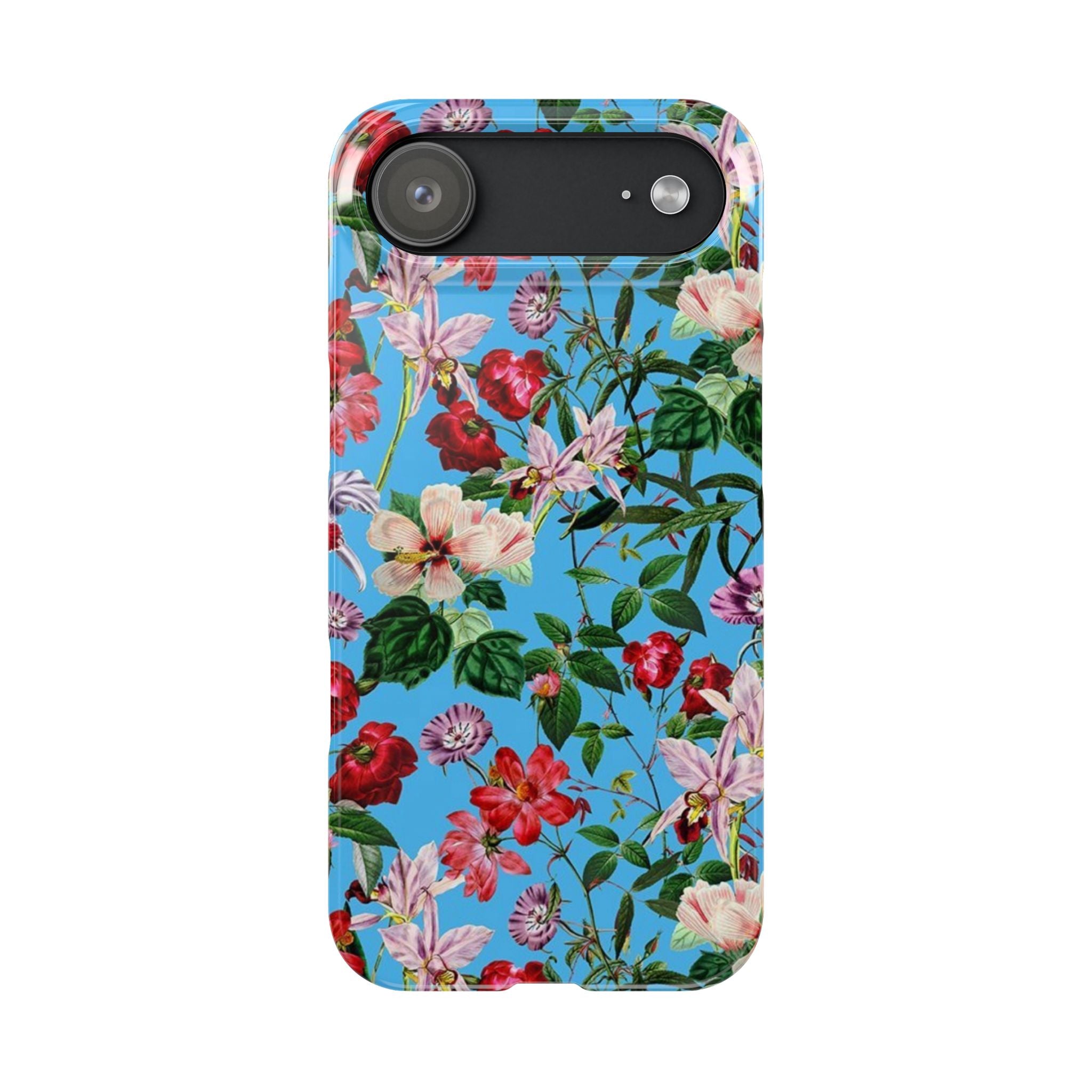 Vintage Floral Pattern on Sky Blue Case