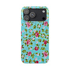 Vintage Pink Roses on Aqua Case