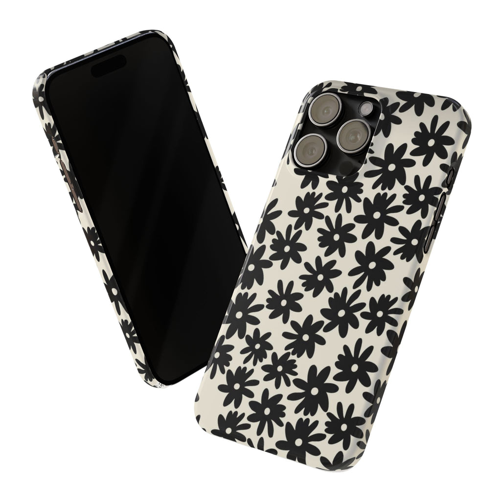 Black Daisy Phone Case