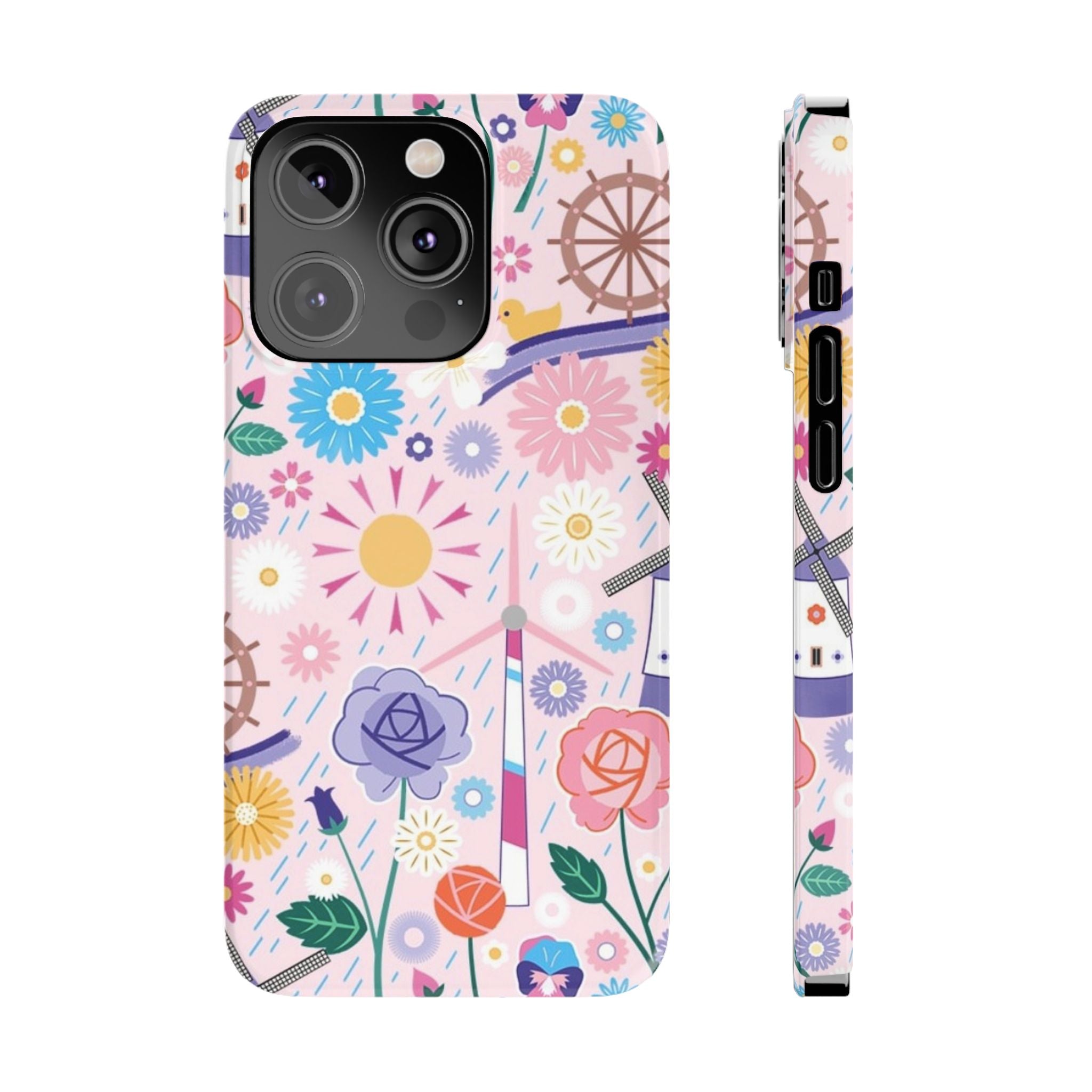 Whimsical Spring Flowers Design Case