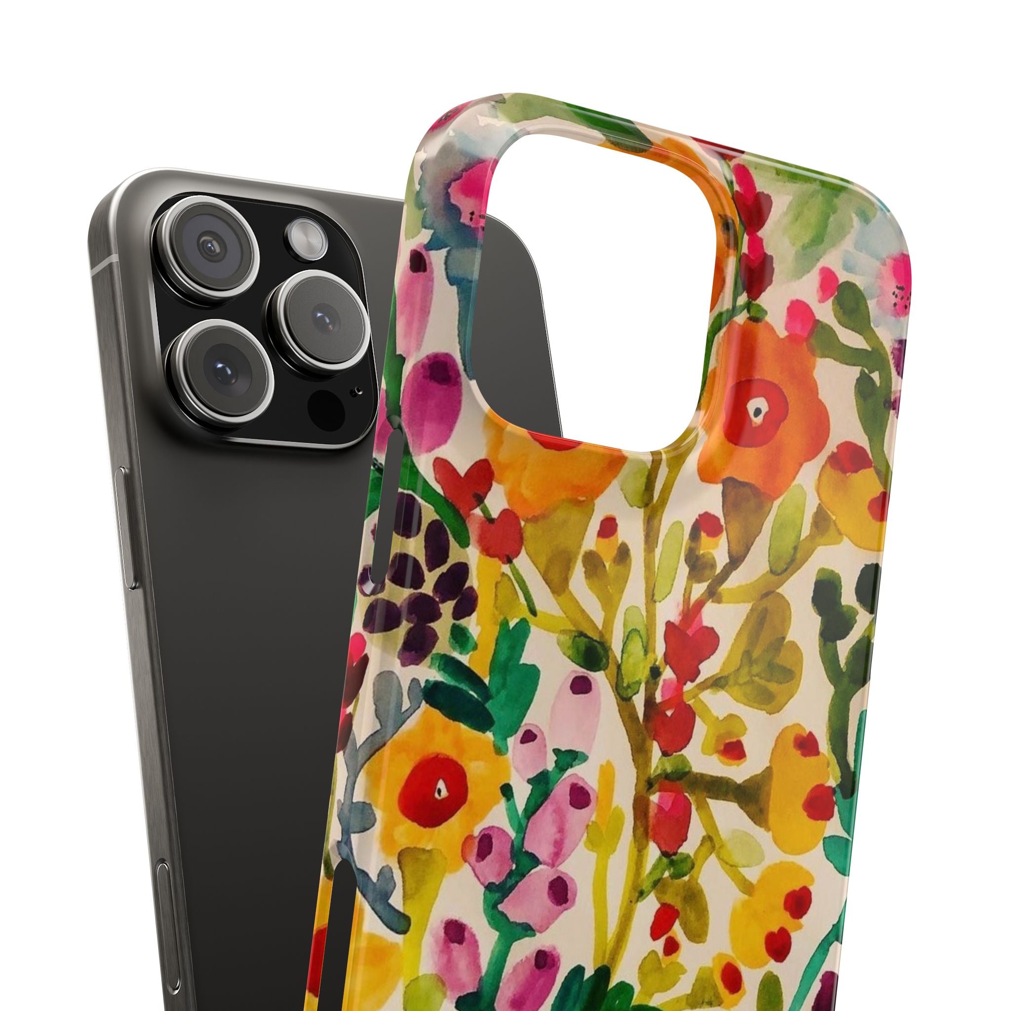 Vibrant Hand-Painted Wildflower Design Case