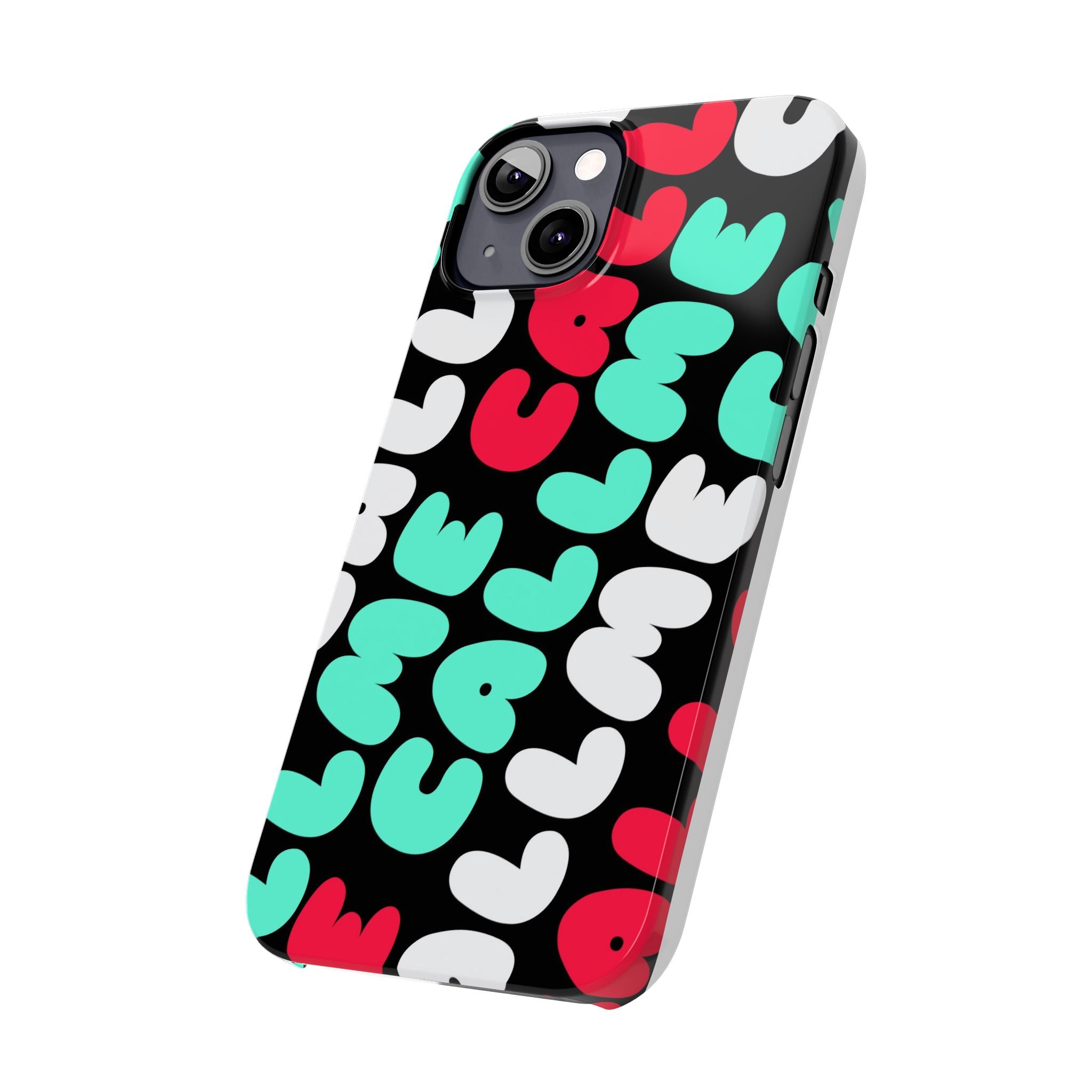 Call Me Turquoise mixed Bold Bubble Text