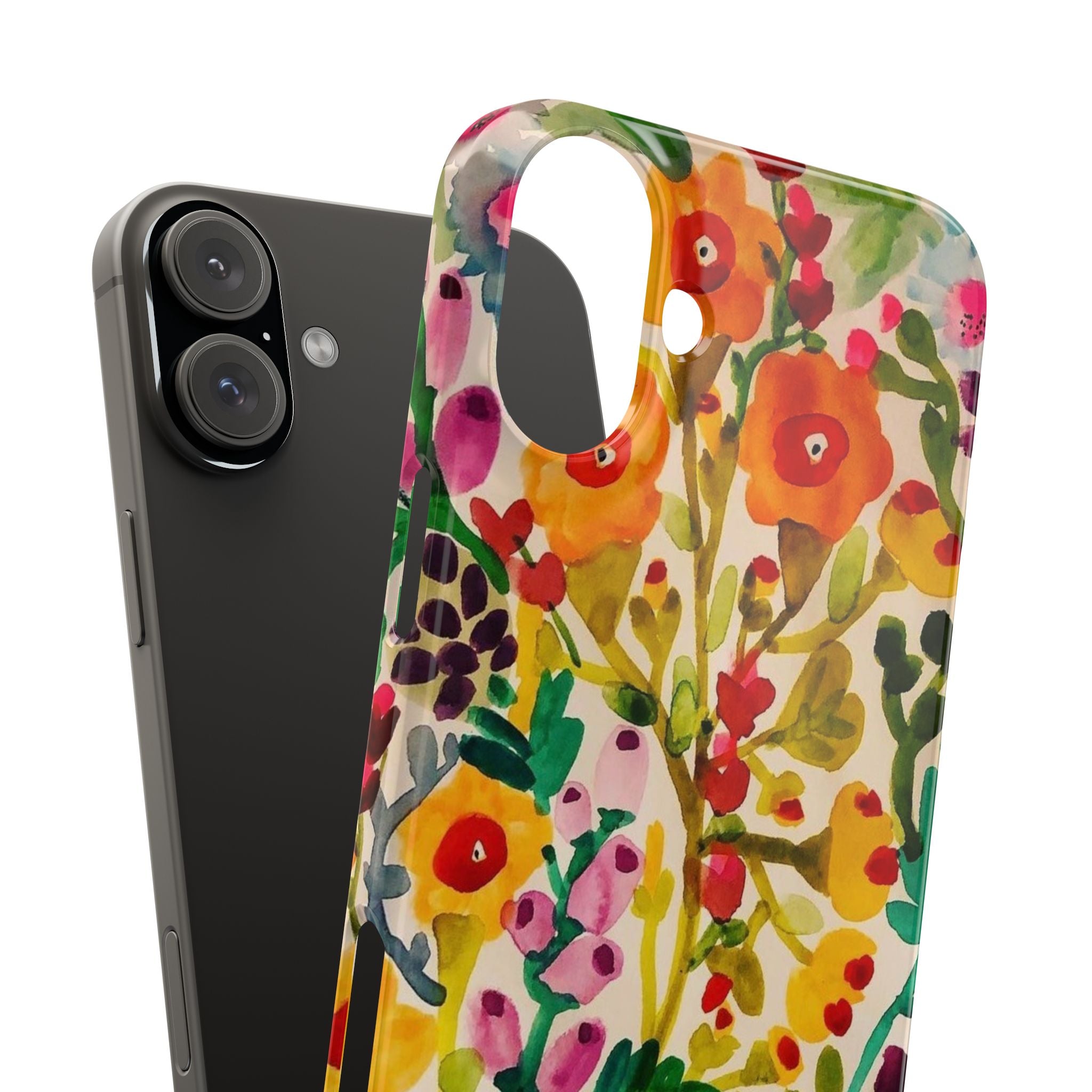 Vibrant Hand-Painted Wildflower Design Case