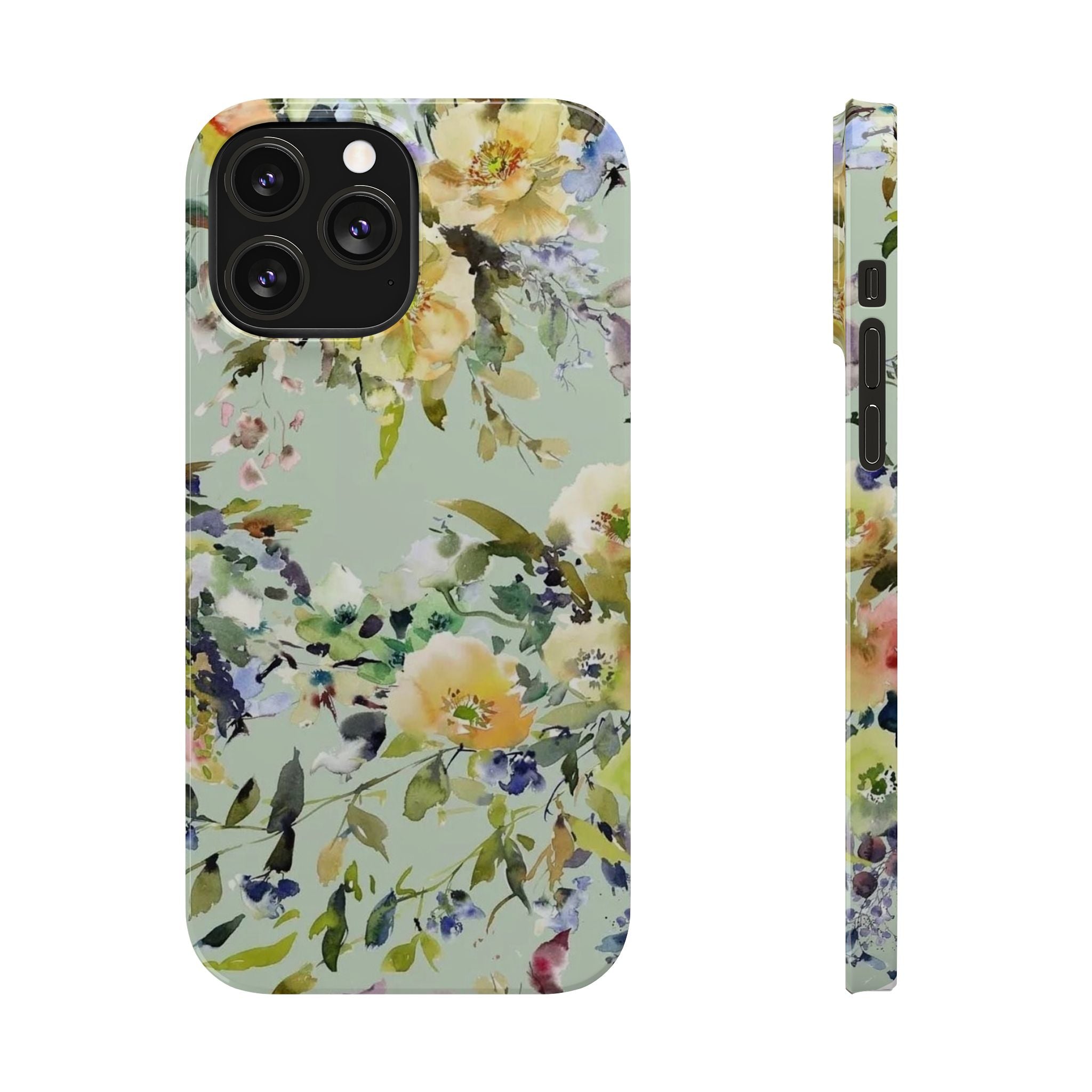 Floral Watercolor Garden Floral Slim Case