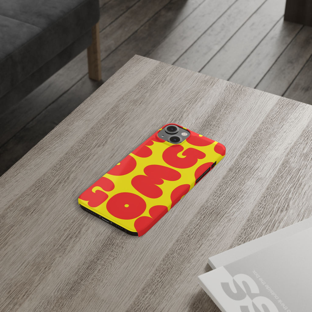 OMG Bubble Pattern, Bold Red & Yellow
