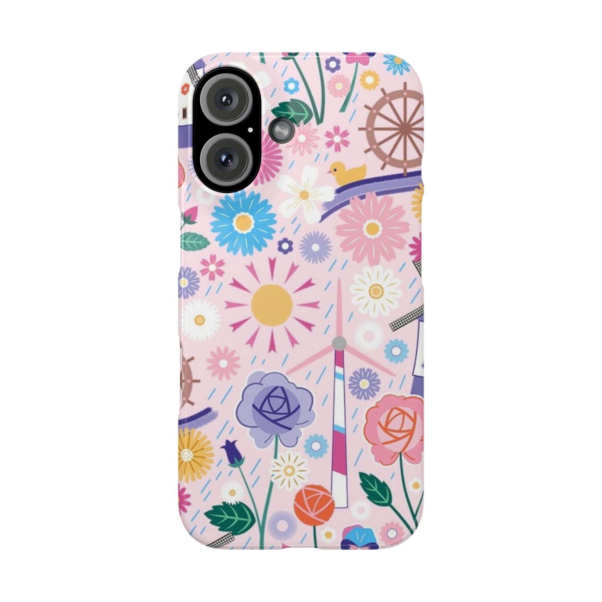 Whimsical Spring Flowers Design Case