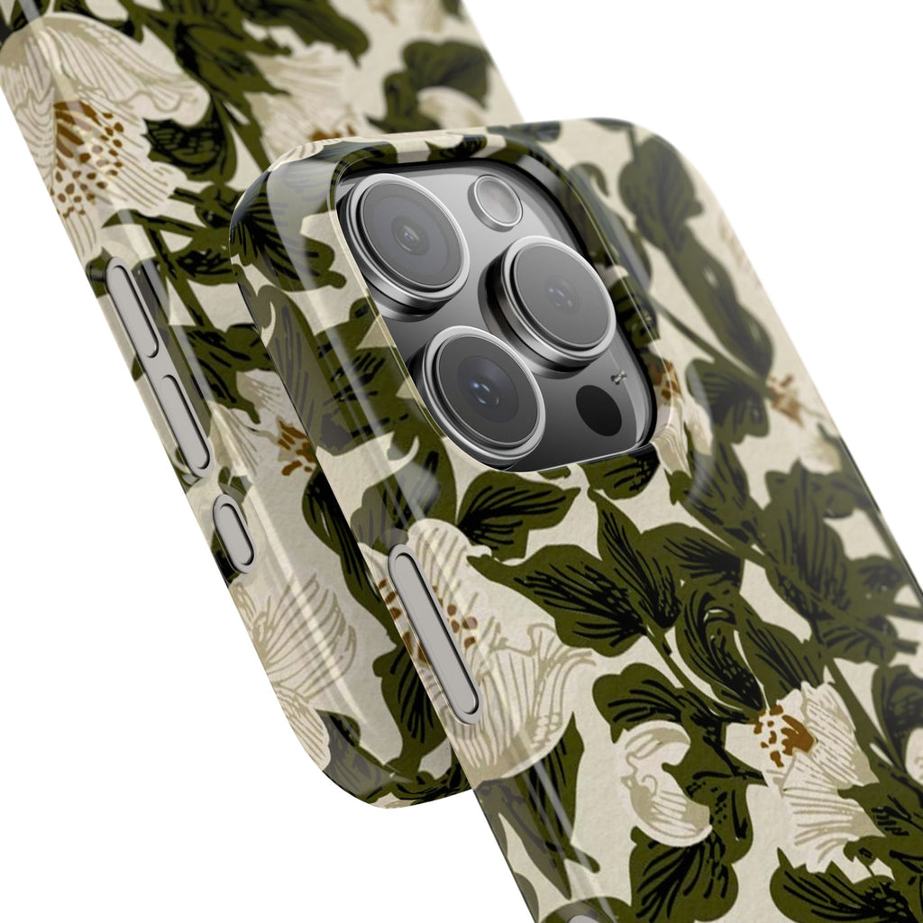 Vintage White Floral - Phone Case