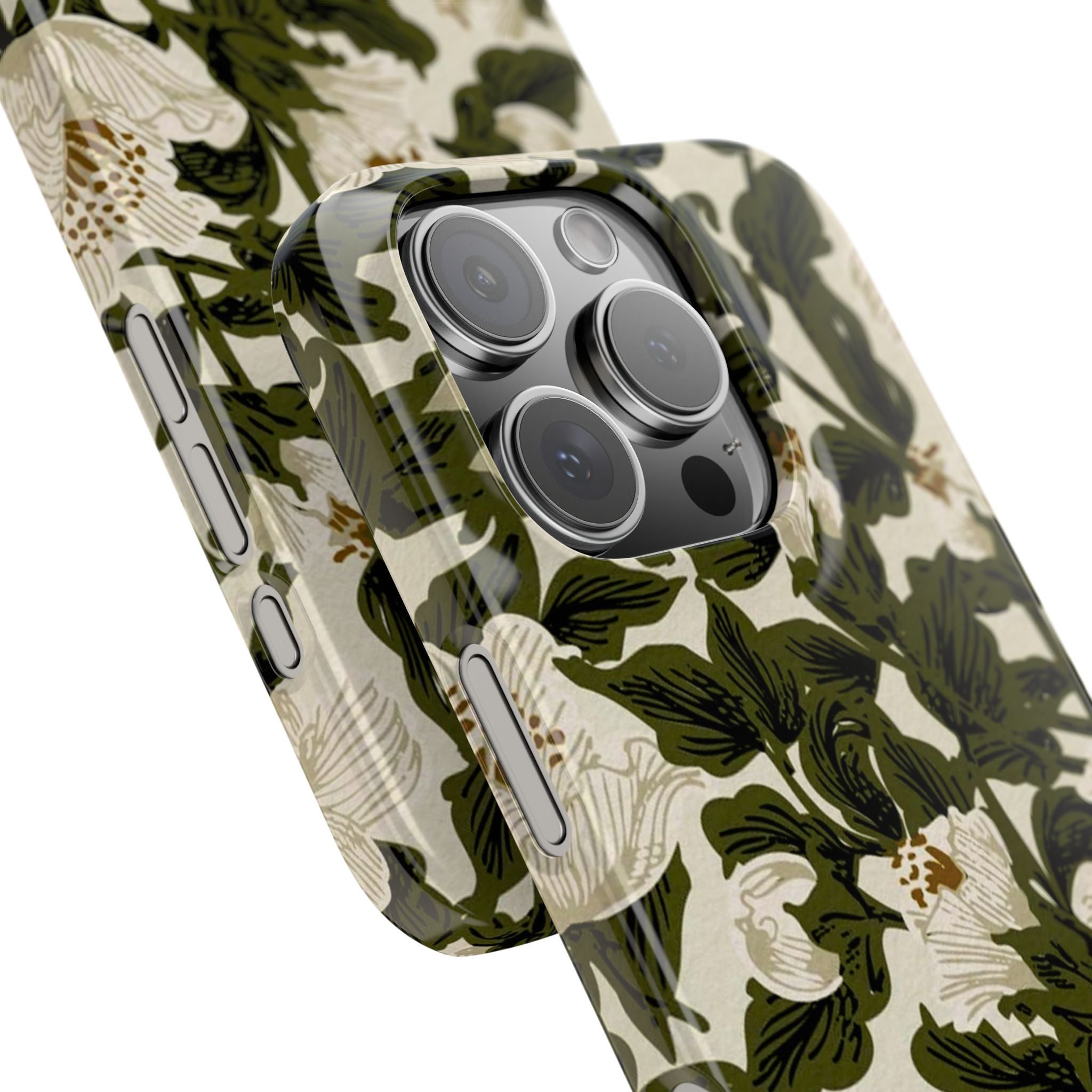 Vintage White Floral - Phone Case