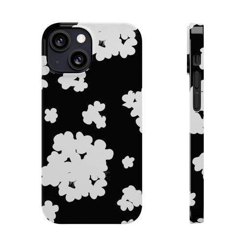 Black & White Abstract Flower Pattern Case