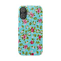 Vintage Pink Roses on Aqua Case