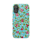 Vintage Pink Roses on Aqua Case