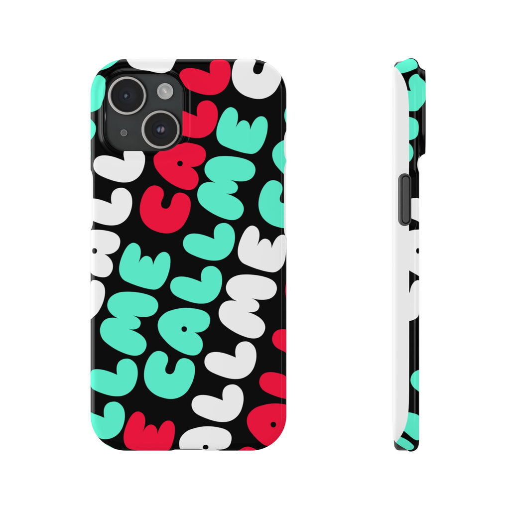 Call Me Turquoise mixed Bold Bubble Text