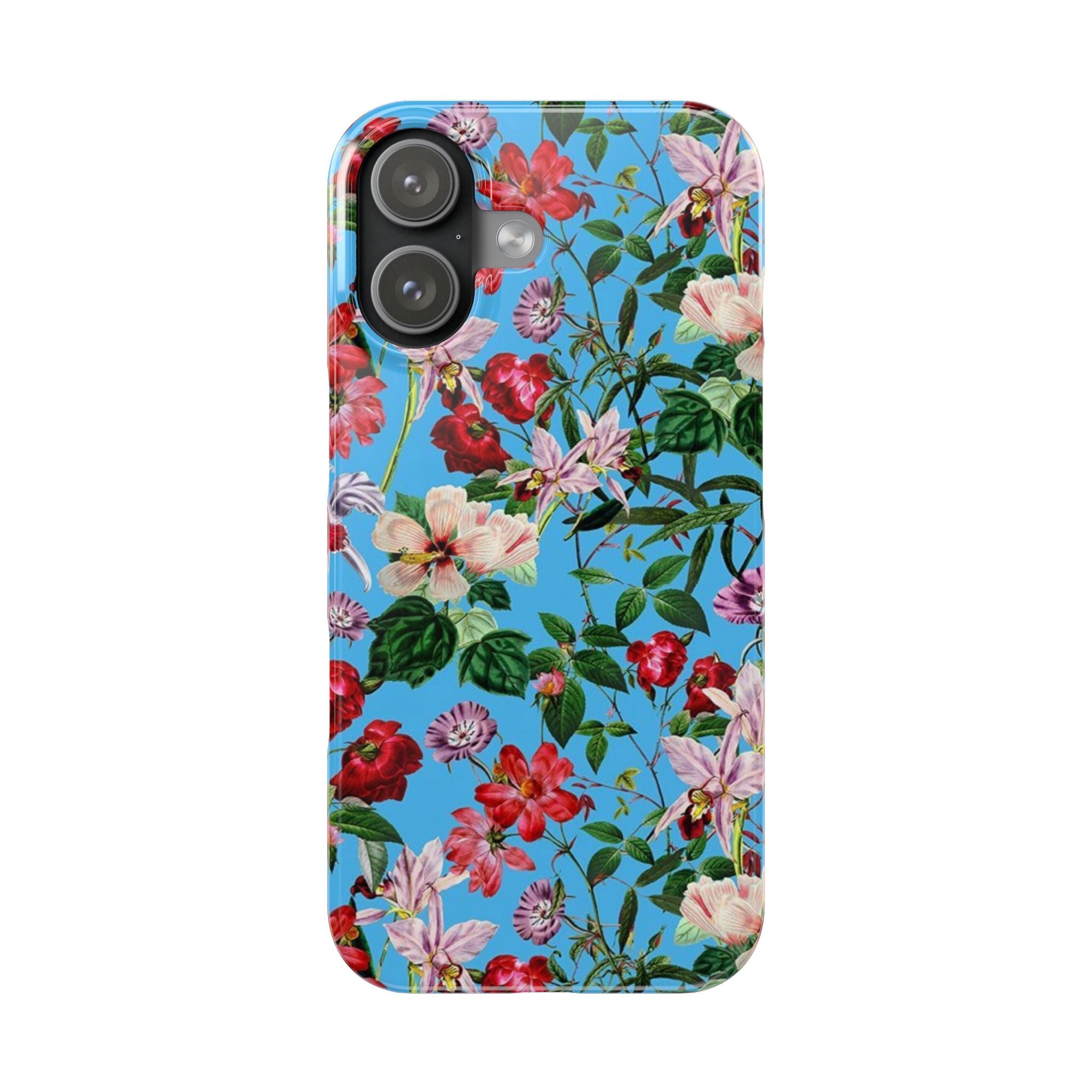 Vintage Floral Pattern on Sky Blue Case