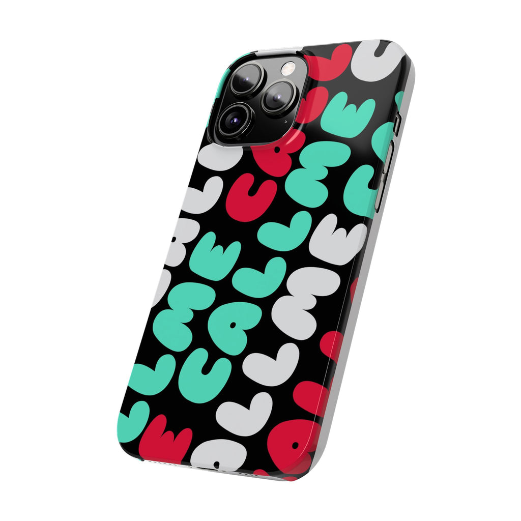 Call Me Turquoise mixed Bold Bubble Text