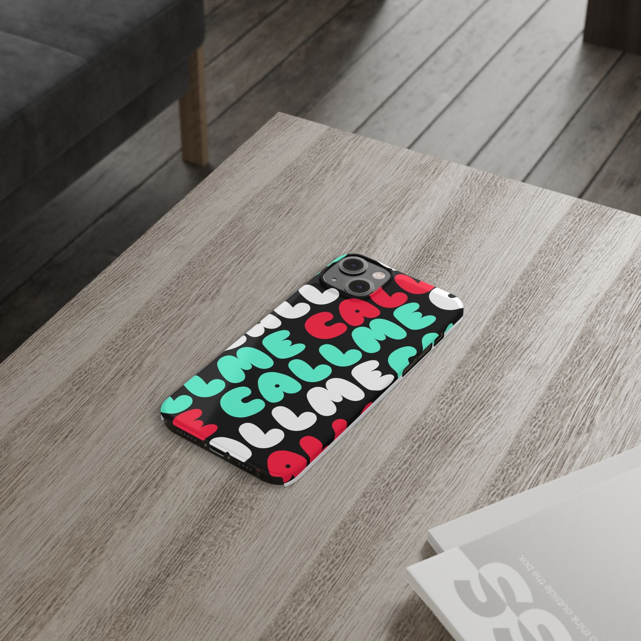 Call Me Turquoise mixed Bold Bubble Text