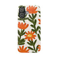 Orange Floral Botanical Case