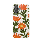 Orange Floral Botanical Case