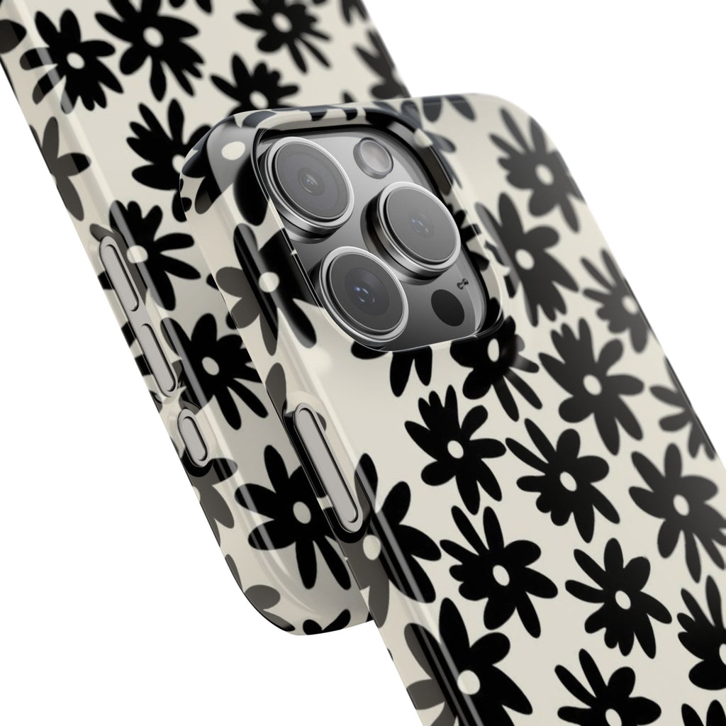 Black Daisy Phone Case