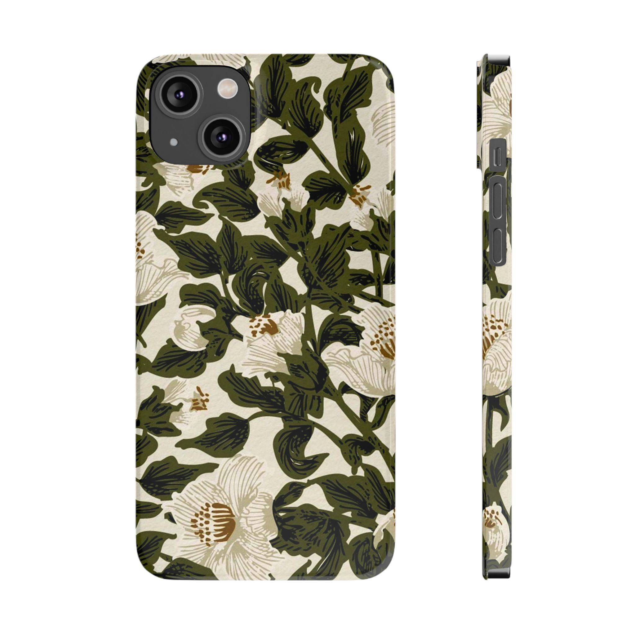 Vintage White Floral - Phone Case