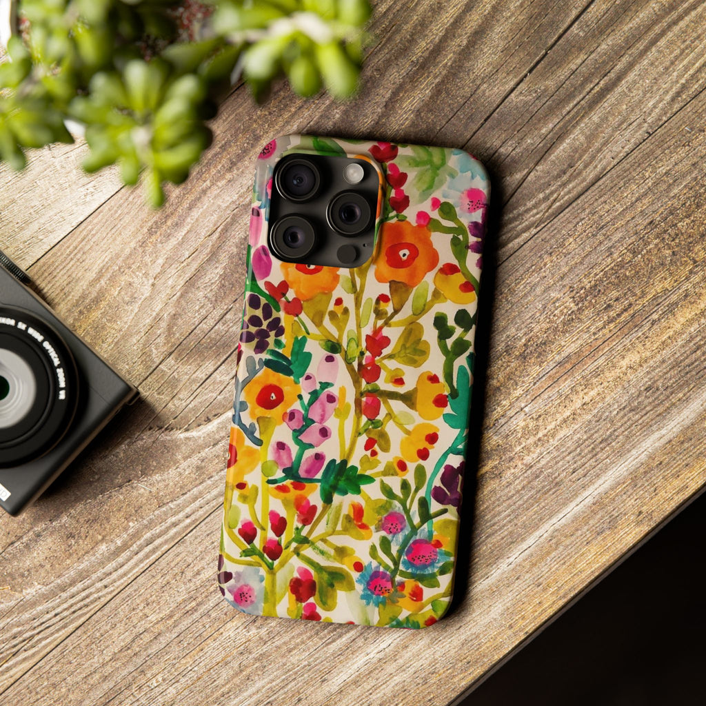 Vibrant Hand-Painted Wildflower Design Case