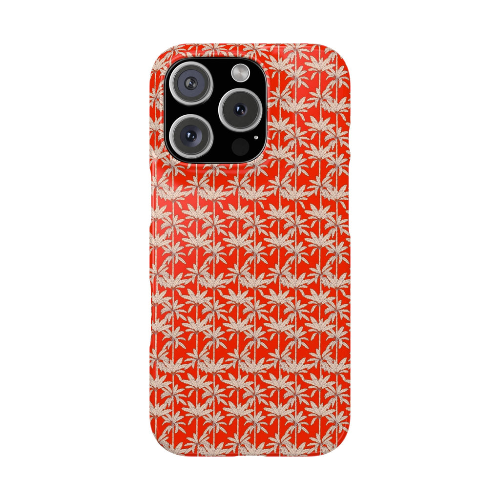 Red Tropical Palm Pattern Case