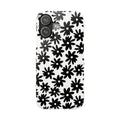 Black Daisy on White Case