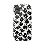 Black Daisy on White Case