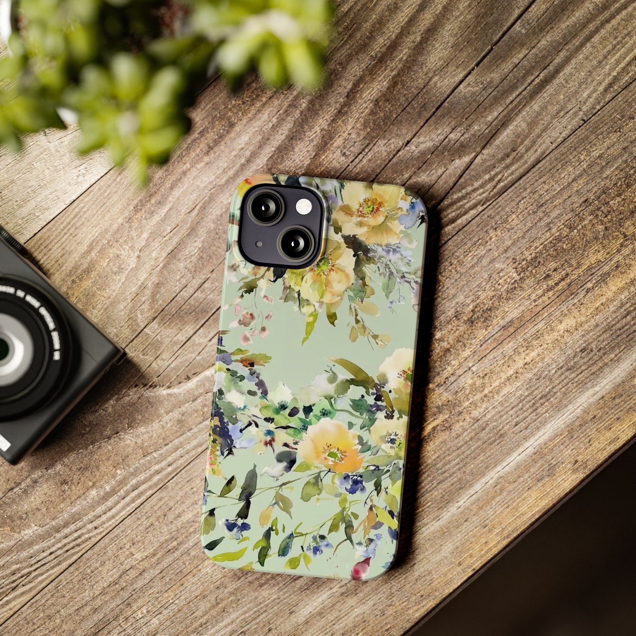 Floral Watercolor Garden Floral Slim Case